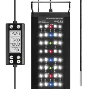 Programmable Fish Tank aquarium Light with LCD Monitor and Thermometer for Aquatic Plants, Memory Function 24/7 Cycle LED lamp 1
