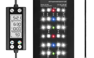 Programmable Fish Tank aquarium Light with LCD Monitor and Thermometer for Aquatic Plants, Memory Function 24/7 Cycle LED lamp 1